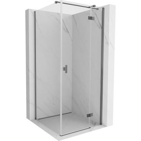 Mexen Mist-H T kabina prysznicowa uchylna prawa 80 x 80 cm, transparent, gun metal - 8A5T-080-080-95-00-P