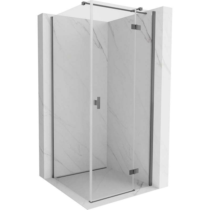 Mexen Mist-H T kabina prysznicowa uchylna prawa 85 x 85 cm, transparent, gun metal - 8A5T-085-085-95-00-P