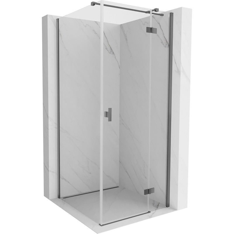 Mexen Mist-H T kabina prysznicowa uchylna prawa 90 x 90 cm, transparent, gun metal - 8A5T-090-090-95-00-P