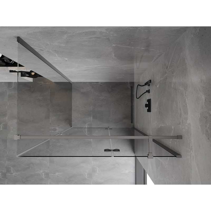 Mexen Mist-H T kabina prysznicowa uchylna prawa 105 x 120 cm, transparent, gun metal - 8A5T-105-120-95-00-P