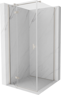 Mexen Mist-H T kabina prysznicowa uchylna lewa 80 x 80 cm, transparent, nikiel szczotkowany - 8A5T-080-080-97-00-L