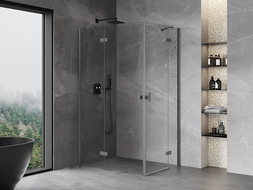 Mexen Mist-H Duo kabina prysznicowa uchylna lewa 115 x 95 cm, transparent, gun gray szczotkowany - 8A5-115L-095P-66-00