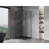 Mexen Mist-H Duo kabina prysznicowa uchylna 70 x 70 cm, transparent, gun metal - 8A5-070L-070P-95-00