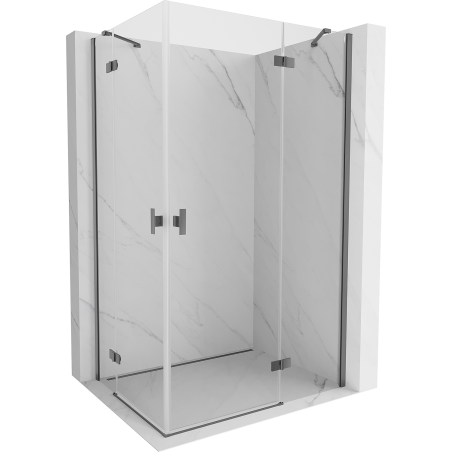 Mexen Mist-H Duo kabina prysznicowa uchylna prawa 75 x 80 cm, transparent, gun metal - 8A5-075L-080P-95-00