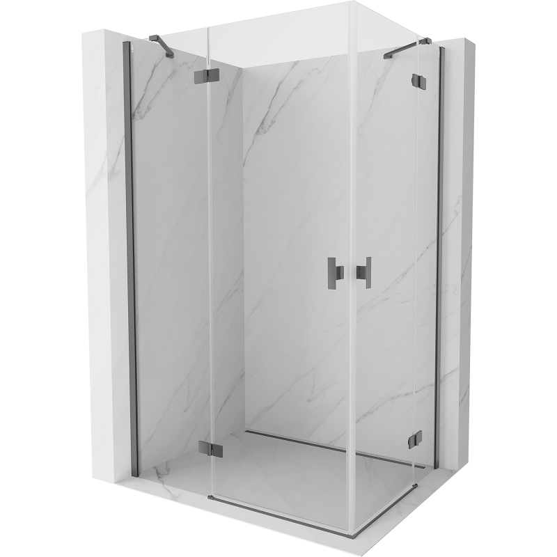 Mexen Mist-H Duo kabina prysznicowa uchylna lewa 100 x 85 cm, transparent, gun metal - 8A5-100L-085P-95-00