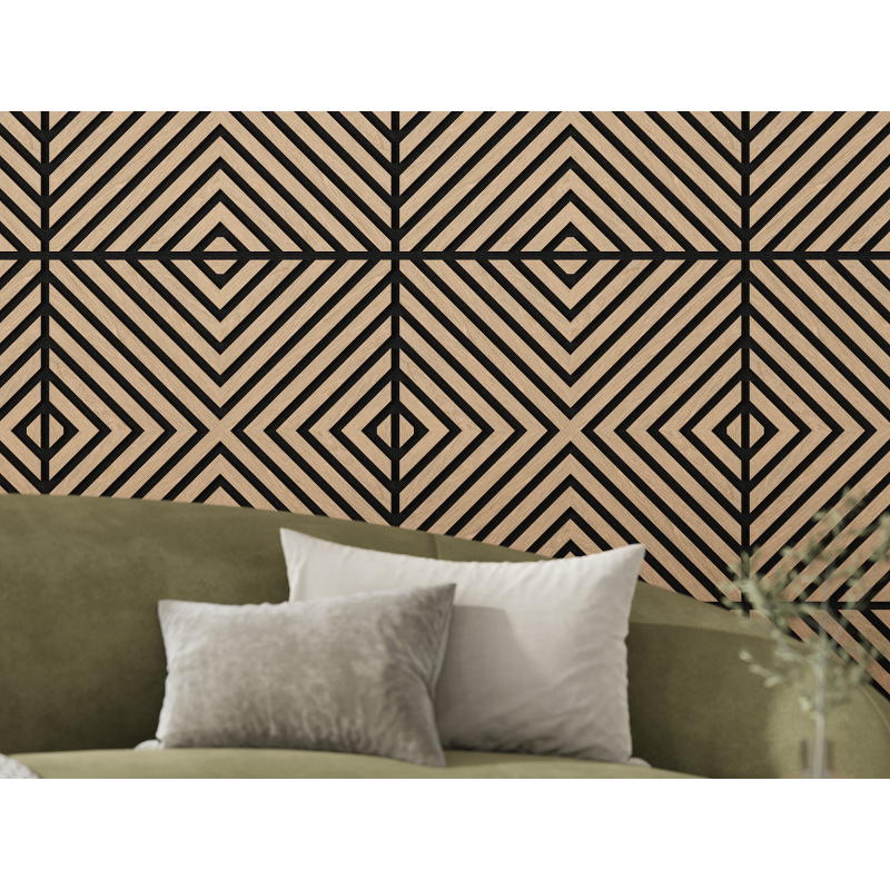 Mexen Linea 01 panel ścienny akustyczny 60 x 60 cm (4szt.), filc 9 mm, fornir techniczny, Bielony Dąb - S110-60607-01-040