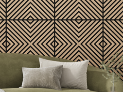 Mexen Linea 01 panel ścienny akustyczny 60 x 60 cm (4szt.), filc 9 mm, fornir techniczny, Bielony Dąb - S110-60607-01-040