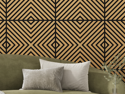 Mexen Linea 01 panel ścienny akustyczny 60 x 60 cm (4szt.), filc 9 mm, fornir techniczny, Dąb Classic - S110-60607-01-041