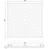 Mexen Linea 01 panel ścienny akustyczny 60 x 60 cm (4szt.), filc 9 mm, fornir techniczny, Dąb Classic - S110-60607-01-041
