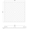 Mexen Linea 01 panel ścienny akustyczny 60 x 60 cm (4szt.), filc 9 mm, fornir techniczny, Dąb Natural - S110-60607-01-042