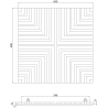 Mexen Linea 02 panel ścienny akustyczny 60 x 60 cm (4szt.), filc 9 mm, fornir techniczny, Bielony Dąb - S110-60607-02-040