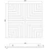 Mexen Linea 02 panel ścienny akustyczny 60 x 60 cm (4szt.), filc 9 mm, fornir techniczny, Dąb Natural - S110-60607-02-042