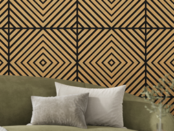 Mexen Linea 03 panel ścienny akustyczny 60 x 60 cm (4szt.), filc 9 mm, fornir techniczny, Dąb Classic - S110-60607-03-041