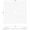 Mexen Linea 03 panel ścienny akustyczny 60 x 60 cm (4szt.), filc 9 mm, fornir techniczny, Dąb Natural - S110-60607-03-042