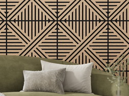 Mexen Linea 05 panel ścienny akustyczny 60 x 60 cm (4szt.), filc 9 mm, fornir techniczny, Bielony Dąb - S110-60607-05-040