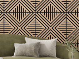 Mexen Linea 06 panel ścienny akustyczny 60 x 60 cm (4szt.), filc 9 mm, fornir techniczny, Bielony Dąb - S110-60607-06-040