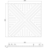 Mexen Linea 06 panel ścienny akustyczny 60 x 60 cm (4szt.), filc 9 mm, fornir techniczny, Dąb Classic - S110-60607-06-041