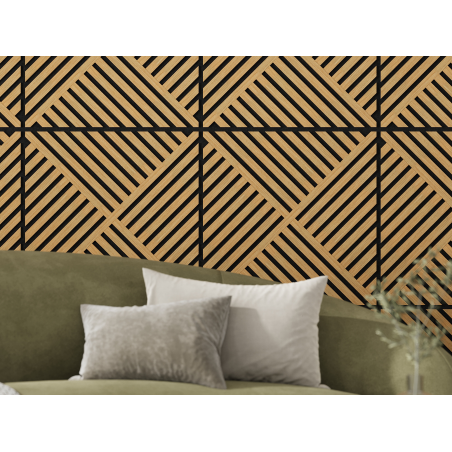Mexen Linea 08 panel ścienny akustyczny 60 x 60 cm (4szt.), filc 9 mm, fornir techniczny, Dąb Classic - S110-60607-08-041