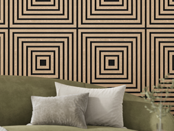 Mexen Linea 13 panel ścienny akustyczny 60 x 60 cm (4szt.), filc 9 mm, fornir techniczny, Bielony Dąb - S110-60607-13-040