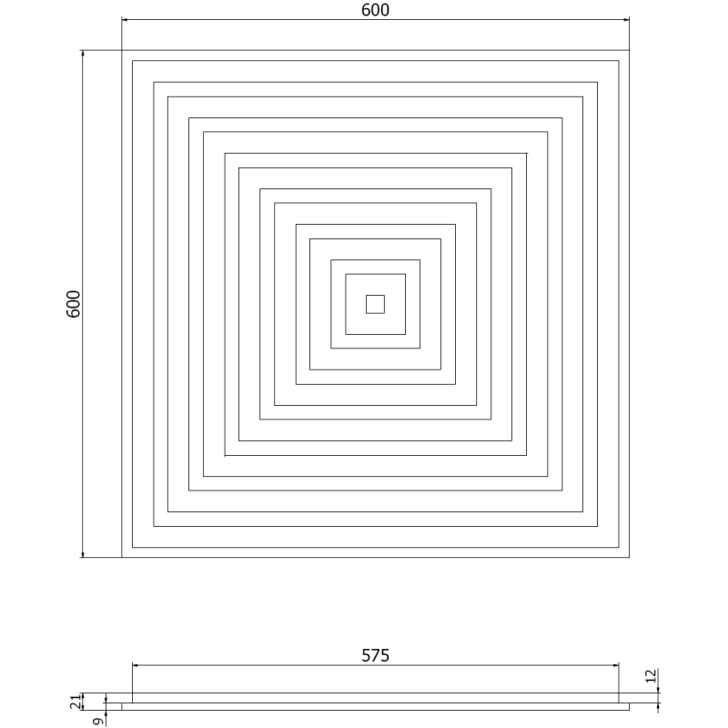 Mexen Linea 13 panel ścienny akustyczny 60 x 60 cm (4szt.), filc 9 mm, fornir techniczny, Dąb Classic - S110-60607-13-041