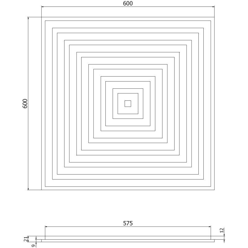Mexen Linea 13 panel ścienny akustyczny 60 x 60 cm (4szt.), filc 9 mm, fornir techniczny, Dąb Natural - S110-60607-13-042