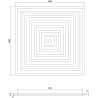 Mexen Linea 13 panel ścienny akustyczny 60 x 60 cm (4szt.), filc 9 mm, fornir techniczny, Dąb Natural - S110-60607-13-042