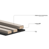 Mexen Linea 25 panel ścienny akustyczny 60 x 60 cm (4szt.), filc 9 mm, fornir techniczny, Dąb Natural - S110-60607-25-042