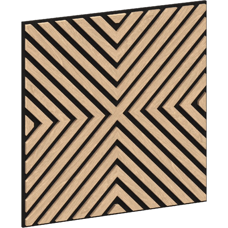 Mexen Linea 01 panel ścienny akustyczny 60 x 60 cm (4szt.), filc 9 mm, fornir techniczny, Bielony Dąb - S110-60607-01-040