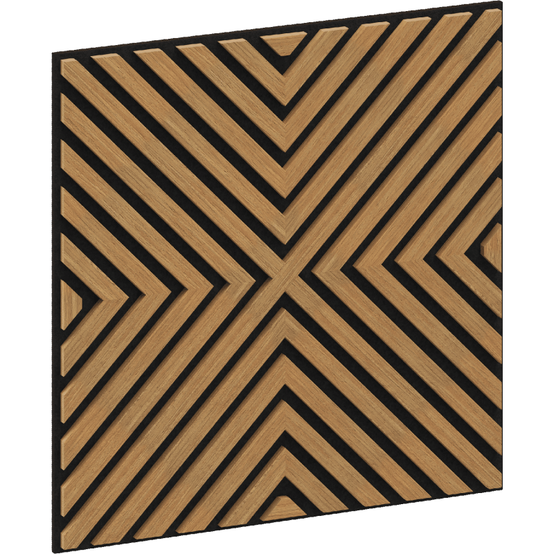 Mexen Linea 01 panel ścienny akustyczny 60 x 60 cm (4szt.), filc 9 mm, fornir techniczny, Dąb Classic - S110-60607-01-041