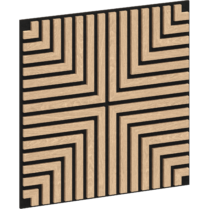 Mexen Linea 02 panel ścienny akustyczny 60 x 60 cm (4szt.), filc 9 mm, fornir techniczny, Bielony Dąb - S110-60607-02-040