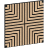 Mexen Linea 02 panel ścienny akustyczny 60 x 60 cm (4szt.), filc 9 mm, fornir techniczny, Bielony Dąb - S110-60607-02-040