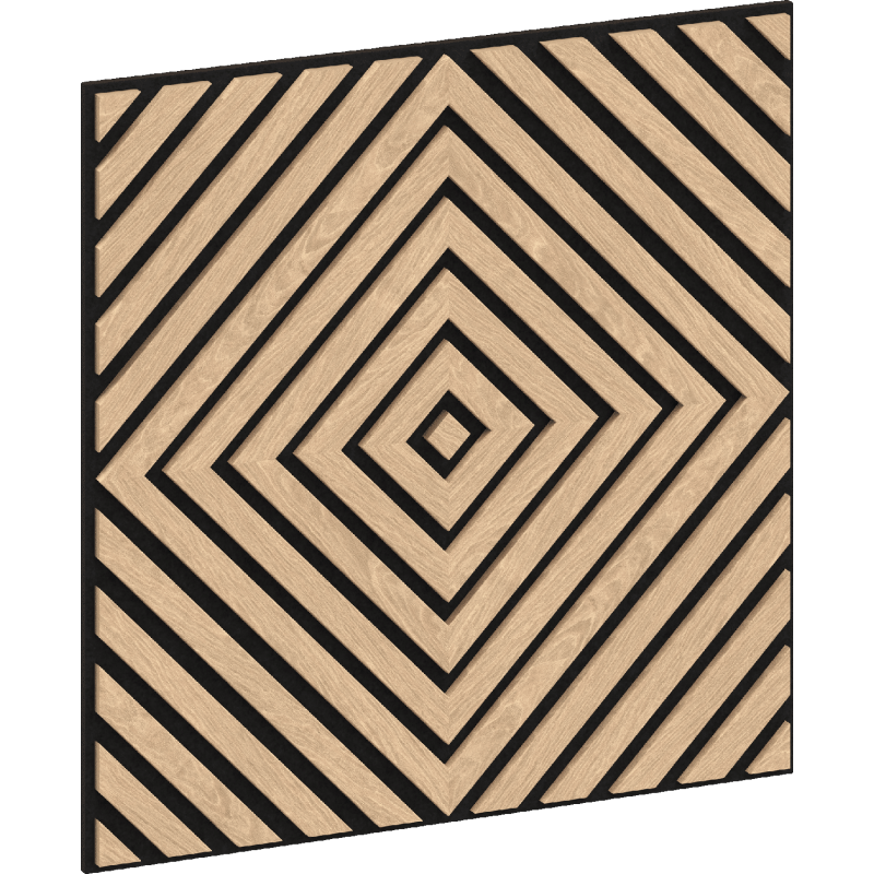 Mexen Linea 03 panel ścienny akustyczny 60 x 60 cm (4szt.), filc 9 mm, fornir techniczny, Bielony Dąb - S110-60607-03-040