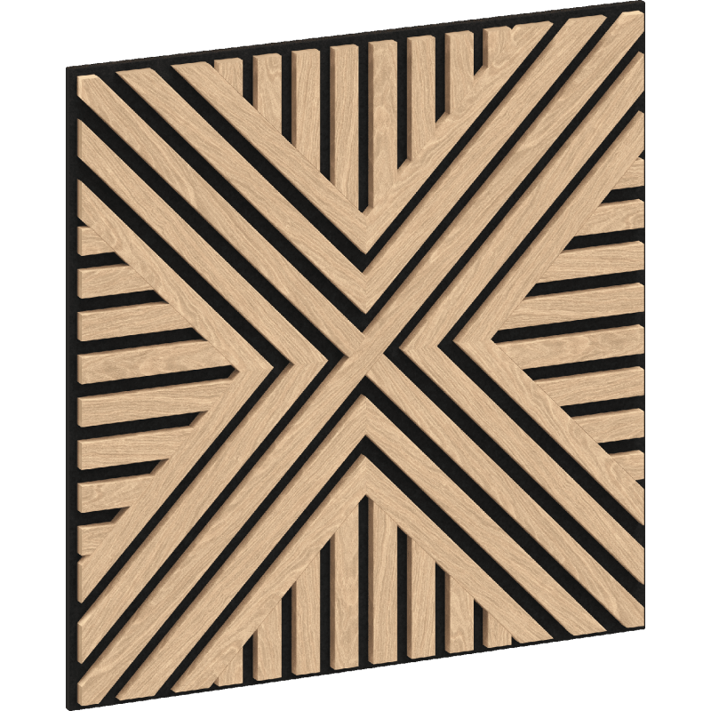 Mexen Linea 05 panel ścienny akustyczny 60 x 60 cm (4szt.), filc 9 mm, fornir techniczny, Bielony Dąb - S110-60607-05-040