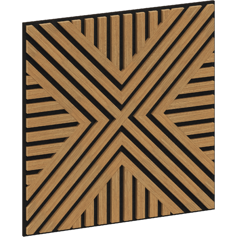 Mexen Linea 05 panel ścienny akustyczny 60 x 60 cm (4szt.), filc 9 mm, fornir techniczny, Dąb Classic - S110-60607-05-041
