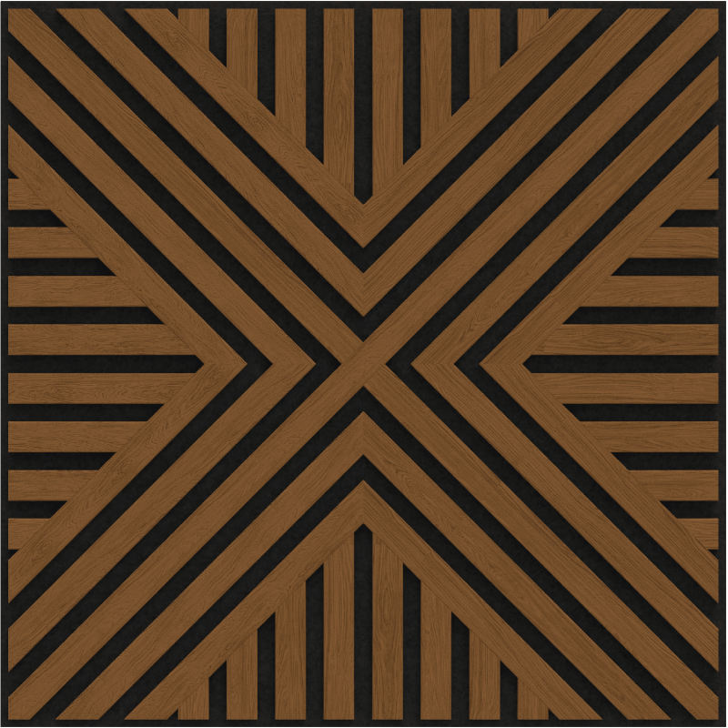Mexen Linea 05 panel ścienny akustyczny 60 x 60 cm (4szt.), filc 9 mm, fornir techniczny, Dąb Natural - S110-60607-05-042