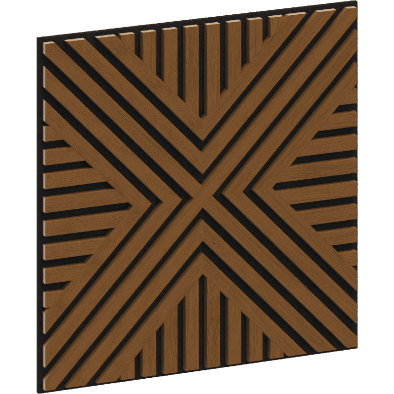 Mexen Linea 05 panel ścienny akustyczny 60 x 60 cm (4szt.), filc 9 mm, fornir techniczny, Dąb Natural - S110-60607-05-042