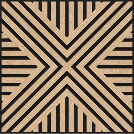 Mexen Linea 06 panel ścienny akustyczny 60 x 60 cm (4szt.), filc 9 mm, fornir techniczny, Bielony Dąb - S110-60607-06-040