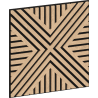 Mexen Linea 06 panel ścienny akustyczny 60 x 60 cm (4szt.), filc 9 mm, fornir techniczny, Bielony Dąb - S110-60607-06-040