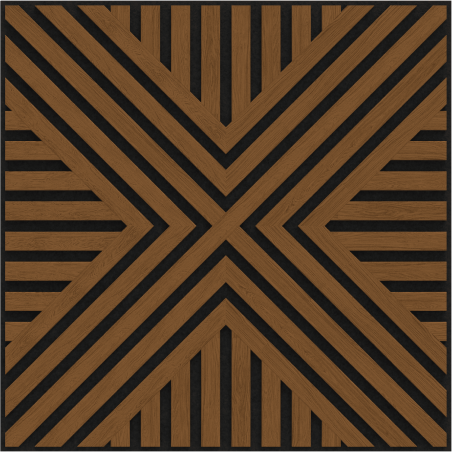 Mexen Linea 06 panel ścienny akustyczny 60 x 60 cm (4szt.), filc 9 mm, fornir techniczny, Dąb Natural - S110-60607-06-042