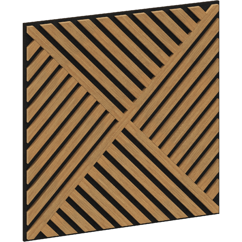 Mexen Linea 08 panel ścienny akustyczny 60 x 60 cm (4szt.), filc 9 mm, fornir techniczny, Dąb Classic - S110-60607-08-041