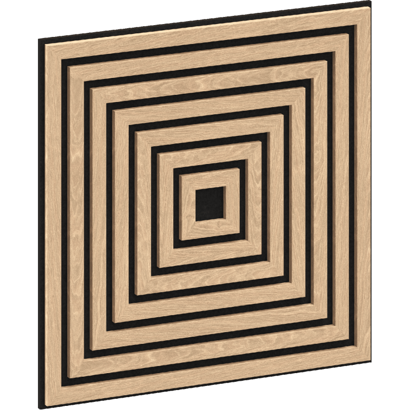 Mexen Linea 13 panel ścienny akustyczny 60 x 60 cm (4szt.), filc 9 mm, fornir techniczny, Bielony Dąb - S110-60607-13-040