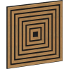Mexen Linea 13 panel ścienny akustyczny 60 x 60 cm (4szt.), filc 9 mm, fornir techniczny, Dąb Classic - S110-60607-13-041
