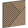 Mexen Linea 25 panel ścienny akustyczny 60 x 60 cm (4szt.), filc 9 mm, fornir techniczny, Bielony Dąb - S110-60607-25-040