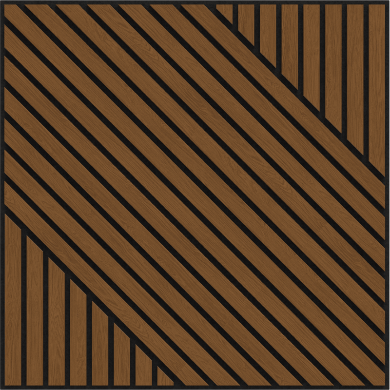 Mexen Linea 26 panel ścienny akustyczny 60 x 60 cm (4szt.), filc 9 mm, fornir techniczny, Dąb Natural - S110-60607-26-042