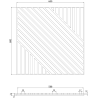 Mexen Linea 26 panel ścienny akustyczny 60 x 60 cm (4szt.), filc 9 mm, fornir techniczny, Dąb Natural - S110-60607-26-042