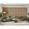 Mexen Linea 26 panel ścienny akustyczny 60 x 60 cm (4szt.), filc 9 mm, fornir techniczny, Bielony Dąb - S110-60607-26-040