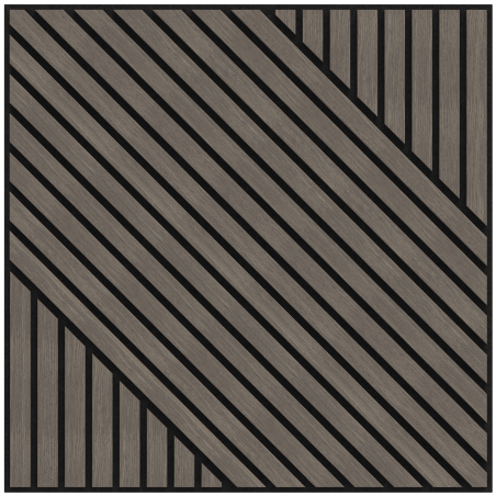 Mexen Linea 26 panel ścienny akustyczny 60 x 60 cm (4szt.), filc 9 mm, fornir techniczny, Szary Dąb - S110-60607-26-043