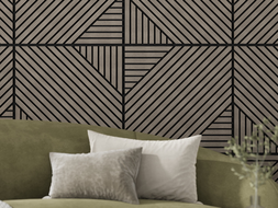 Mexen Linea 26 panel ścienny akustyczny 60 x 60 cm (4szt.), filc 9 mm, fornir techniczny, Szary Dąb - S110-60607-26-043