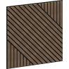 Mexen Linea 26 panel ścienny akustyczny 60 x 60 cm (4szt.), filc 9 mm, fornir techniczny, Ciemny Orzech - S110-60607-26-044