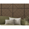 Mexen Linea 26 panel ścienny akustyczny 60 x 60 cm (4szt.), filc 9 mm, fornir techniczny, Ciemny Orzech - S110-60607-26-044